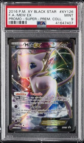 2016 POKEMON XY BLACK STAR PROMO SUPER-PREM COLL #XY126 FULL ART/MEW EX PSA 9