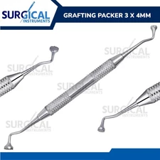 Grafting Packer 3 X 4mm Serrated Tips Dental Instruments Stainless German Grade