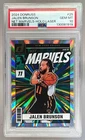 1919 Jalen Brunson 2024-25 Panini Donruss #25 Holo Laser Net Marvels /99 PSA 10