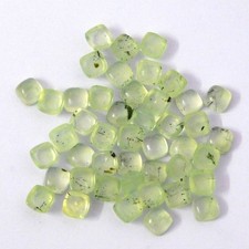 Prehanite 7mm For Making Jewelry Cushion Cabochon Loose Gemstone