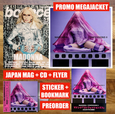 LAST JAPAN FLYER + PROMO MEGAJACKET + MAG + CD CONFESSIONS II  BOOKMARK MADONNA