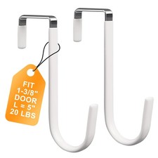 Over The Door Hooks 2 Pack Heavy Duty Door Hanger Hooks for Hanging Towels,...