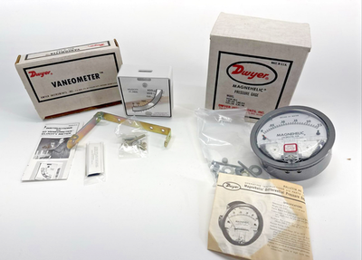 #ad Dwyer Magnehelic Differential Pressure Gage amp; Vaneometer Velocity Meter Set $95.00