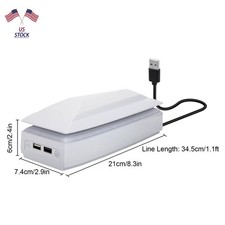 Cooling Fan for PS5 Slim Disc/Digital Low Noise USB Cooler w/8 Modes Light 