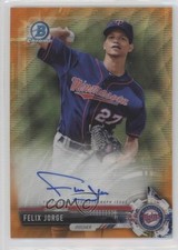 2017 Bowman Chrome Prospect Orange Wave Refractor 5/25 Felix Jorge Auto a2v