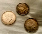 Lot 3 Silver 1964 Kennedy Half Dollars - toned *Free Shipping
