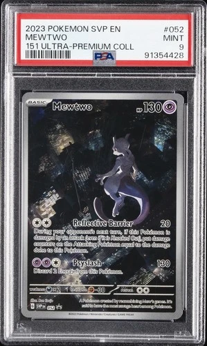 2023 POKEMON SVP EN-SV BLACK STAR PROMO 151 ULTRA-PREM COLL #052 MEWTWO PSA 9