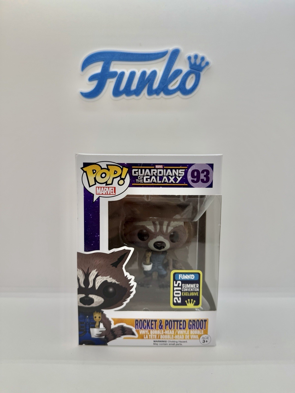 Funko Pop Marvel Rocket & Potted Groot 93 figurine vinyle Summer Convention 2015