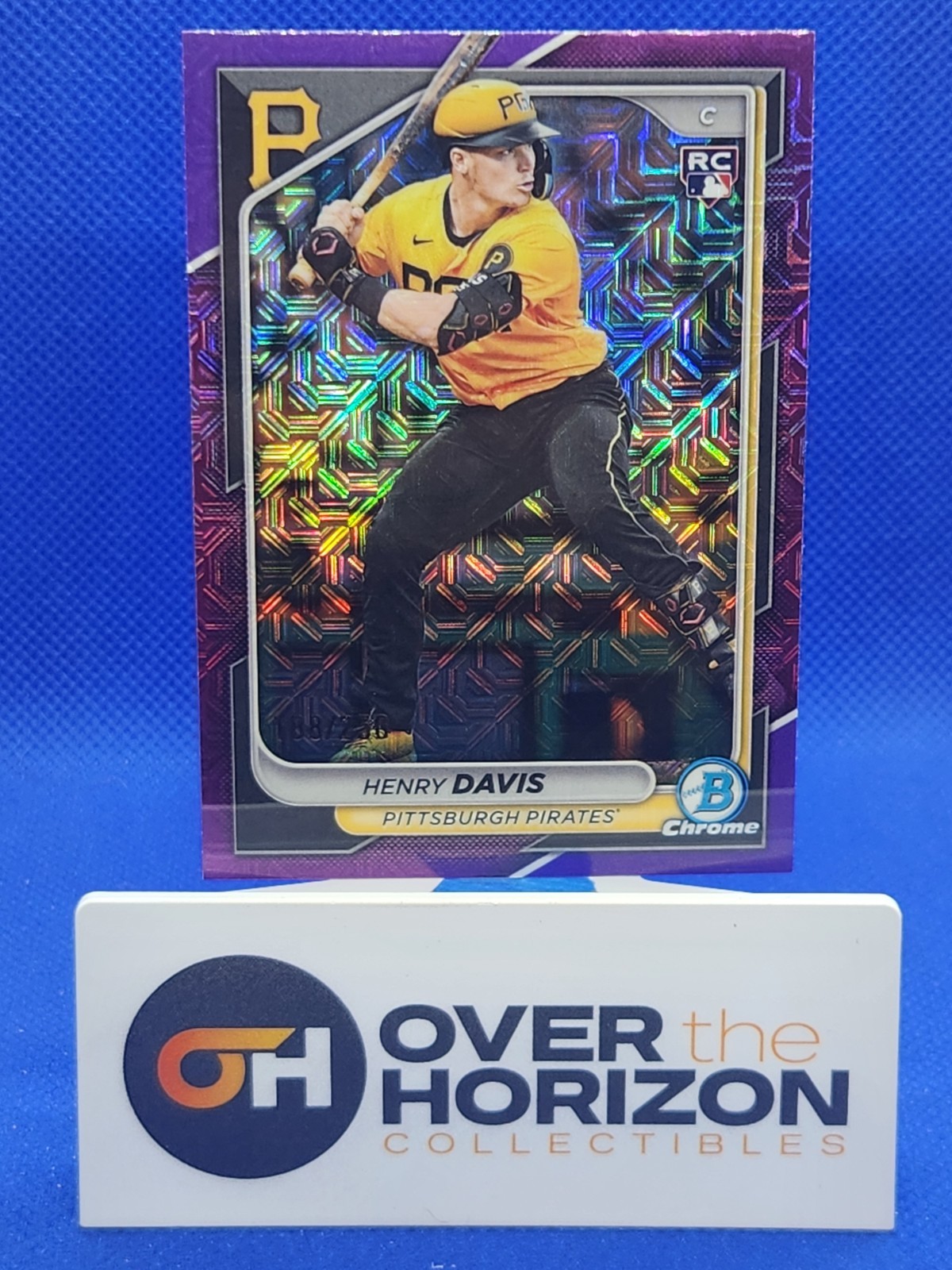 Henry Davis 2024 Bowman Chrome Purple /250 Mega Box Mojo Refractor #7 Pirates