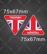 2x TRIUMPH FUEL TANK FAIRING BODY BADGE EMBLEM DECALS STICKER large