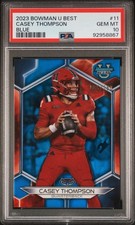 2023 BOWMAN UNIVERSITY BEST BLUE #11 CASEY THOMPSON 6/150 PSA 10