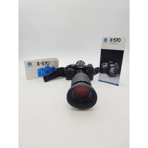 Minolta X-570 35mm Film Camera w/Vivitar Series 1 70-210 mm Lens JAPAN