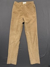 Vintage Hugo Buscati Pants Womens 6 Beige Brown Leather Suede Western Minimalist