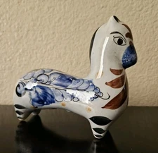 Tonala Mexico Folk Art Pottery Horse Handpainted and Signed