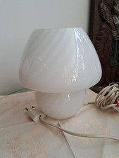 Mushroom Tischlampe  in Pilzform weißen Opalglas / Echtglas