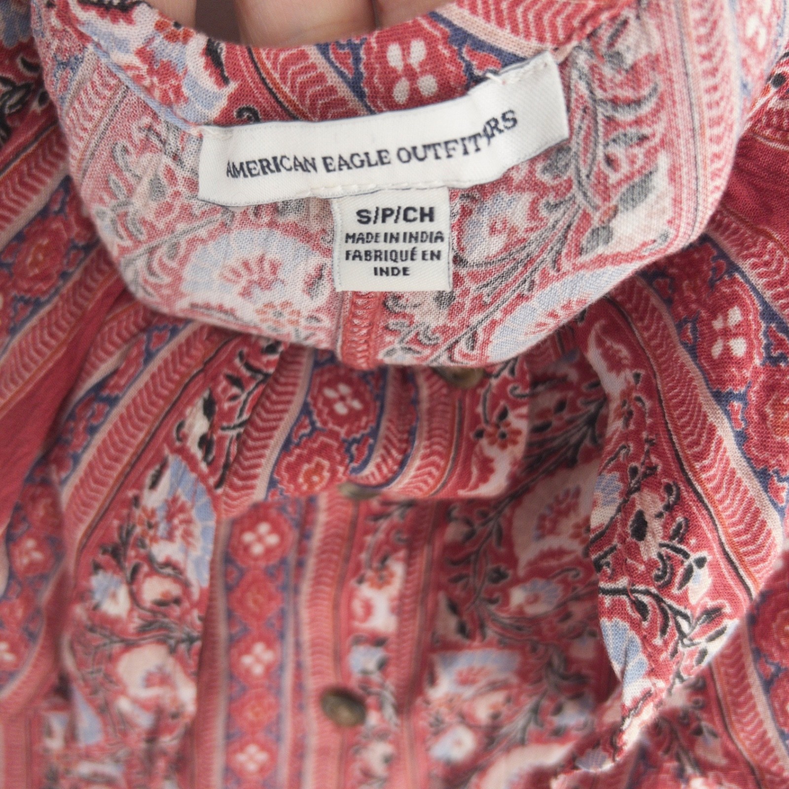 American Eagle Cottagecore Ruffle Button Front Of… - image 11