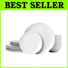 Service for 6 Porcelain Dinnerware Set, White