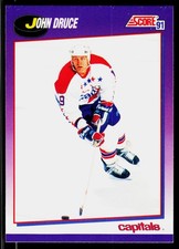 John Druce, 1991-92 Score American, #180, Washington Capitals,