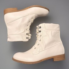 Jumex - Damen Robuste Moderne Stiefel stiefelette Knöchelschuhe weiß