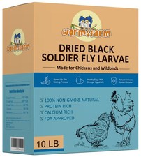 10lb Dried Black Soldier Fly Larvae Treat for Chickens More Calcium Than Meal...