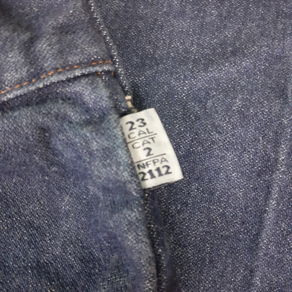 Pantalones de mezclilla Tyndale FR 2112 CAT 2 para hombre 34x32 azul perimetral protector contra insectos 5 bolsillos Foto 3 de 4