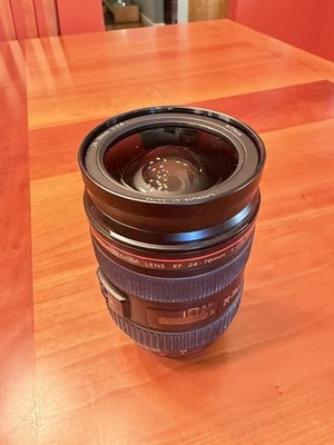 Canon EF 24-70mm f/2.8L USM Lens - small rim dent - USED Hood, Bag, Box USA