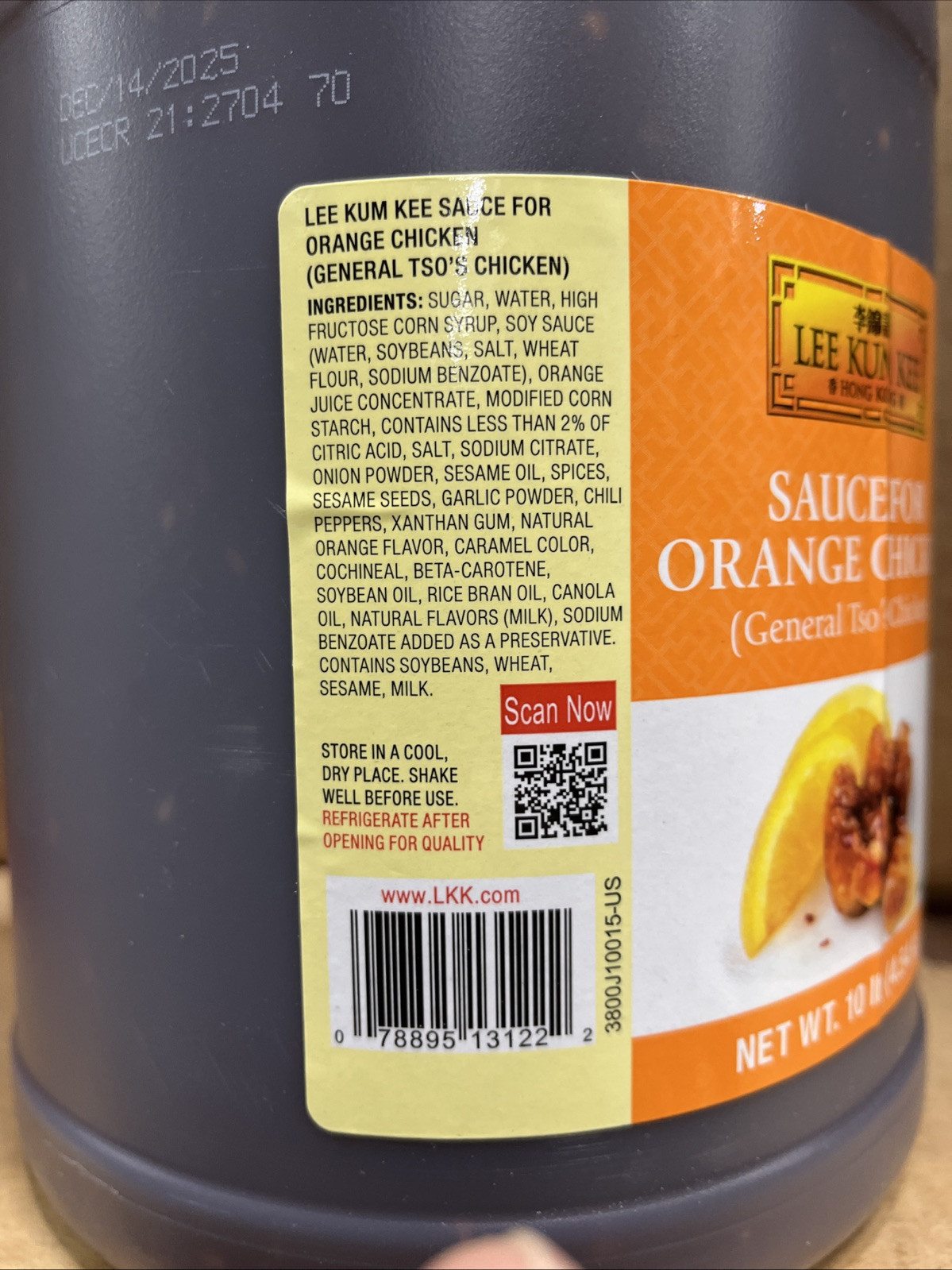 Lee Kum Kee 1 Gallon Sauce For Orange Chicken (general Tso’s Chicken)