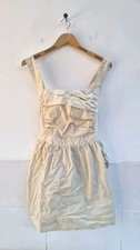 Free People Dress Barnacle Island Ivory Mini Dress Cotton Size Medium, rrp £70.