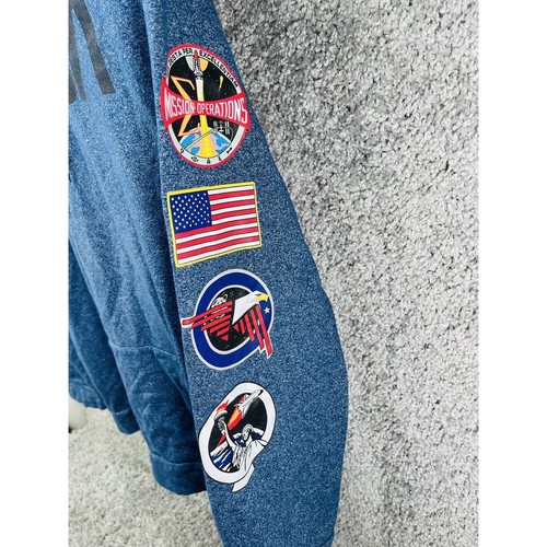 NASA Space Hoodie Blue Mens Size XXL Pullover Sweater Mission Operations - Picture 2 of 12