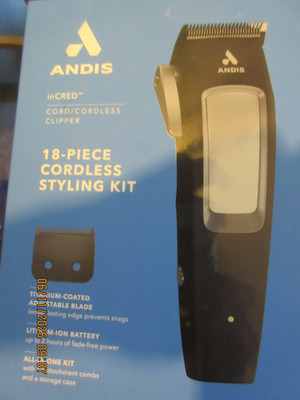 Andis inCred Lithium Cord/Cordless 18 Piece Clipper Kit