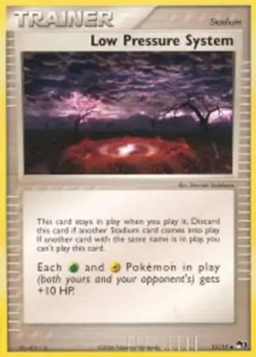 Low Pressure System - 11/17 - Pokemon Pop Series 3 Non-Holo Card NM