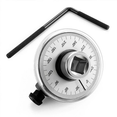 1/2 Inch Torque Wrench Angle Gauge Tool, 360° Adjustable 1/2'' Drive Torque meter