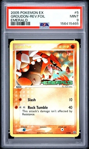 Groudon 5/106 EX Emerald Reverse Holo PSA 9 New Cert