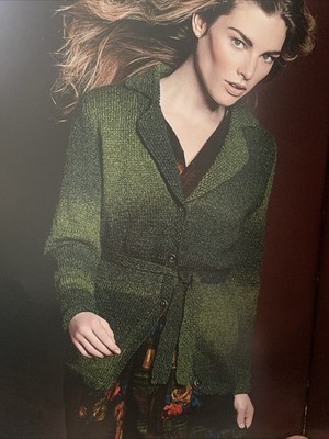 Strickmuster Damen Cardigan Jacke mit Bindegürtel aus Rowan Lima Garn