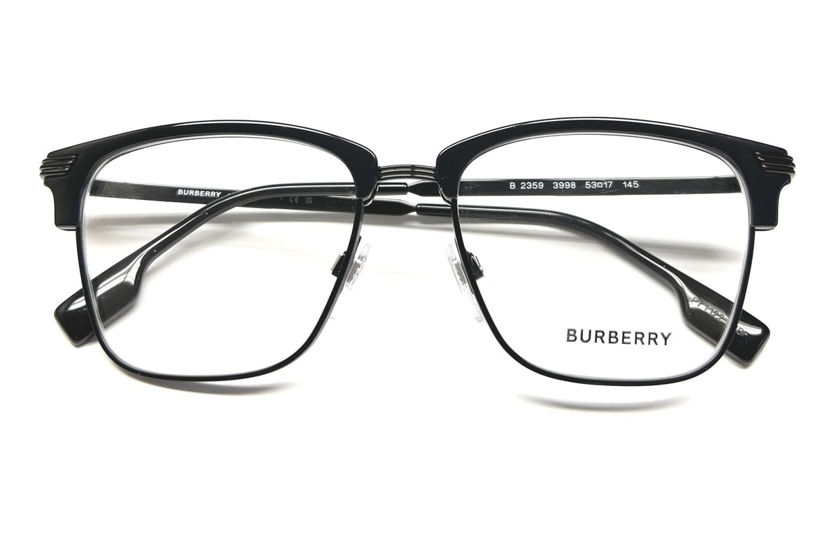 Burberry B 2359 3998 Eyeglasses Glasses Polished Black 53-17-145