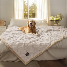 Waterproof Pet Blanket, Liquid Pee Proof Dog Blankets for Sofa Bed Couch, Revers