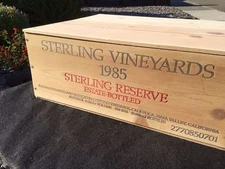 wooden wine box, Napa Valley…