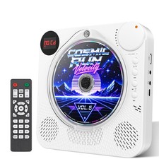 Portable CD Player with Bluetooth 5.4 for Home Use Gift,Exercise White