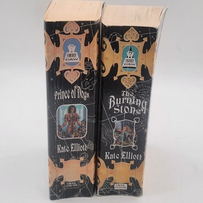 Kate Elliott Crown of Stars Prince of Dogs Burning Stone Paperback 1st Good
