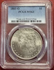 1883-O $1 Morgan Silver Dollar. PCGS MS 63. Free Shipping