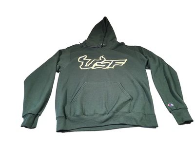 South Florida Bulls Hoodie Sweatshirt Mens Medium Green Champion USF College - Image 1 of 4