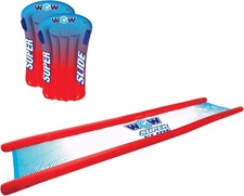 Wow Sports Super Inflatable Lawn Water Slide - 25 ft - Zigzag Sprinklers - Inclu