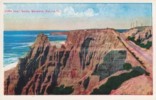 Cliffs near Santa Barbara California CA - Postcard