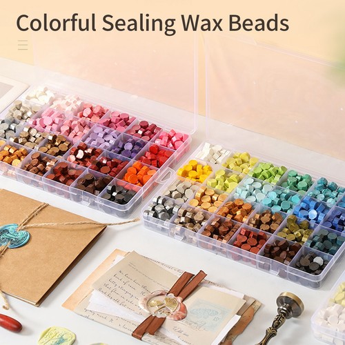 (Colorful Macarone(About 600pcs))600 Pieces Sealing Wax Beads Colorful TDW - Picture 4 of 10