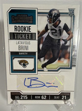 2023 Panini Contenders Rookie Ticket Autograph Latavious Brini #249 Jaguars NFL