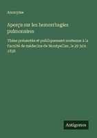 AperçU Sur Les Hemorrhagies Pulmonaires Anonyme