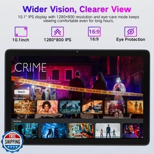 LECTRUS Tablet 10.1 Inch Android 15 Tablets - 12GB RAM 128GB Storage Octa-Cor...