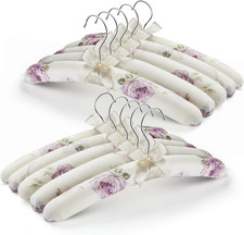 anti Slip Satin Padded Clothes Hangers for Women Foam Sweater Hangers - Fancy Th