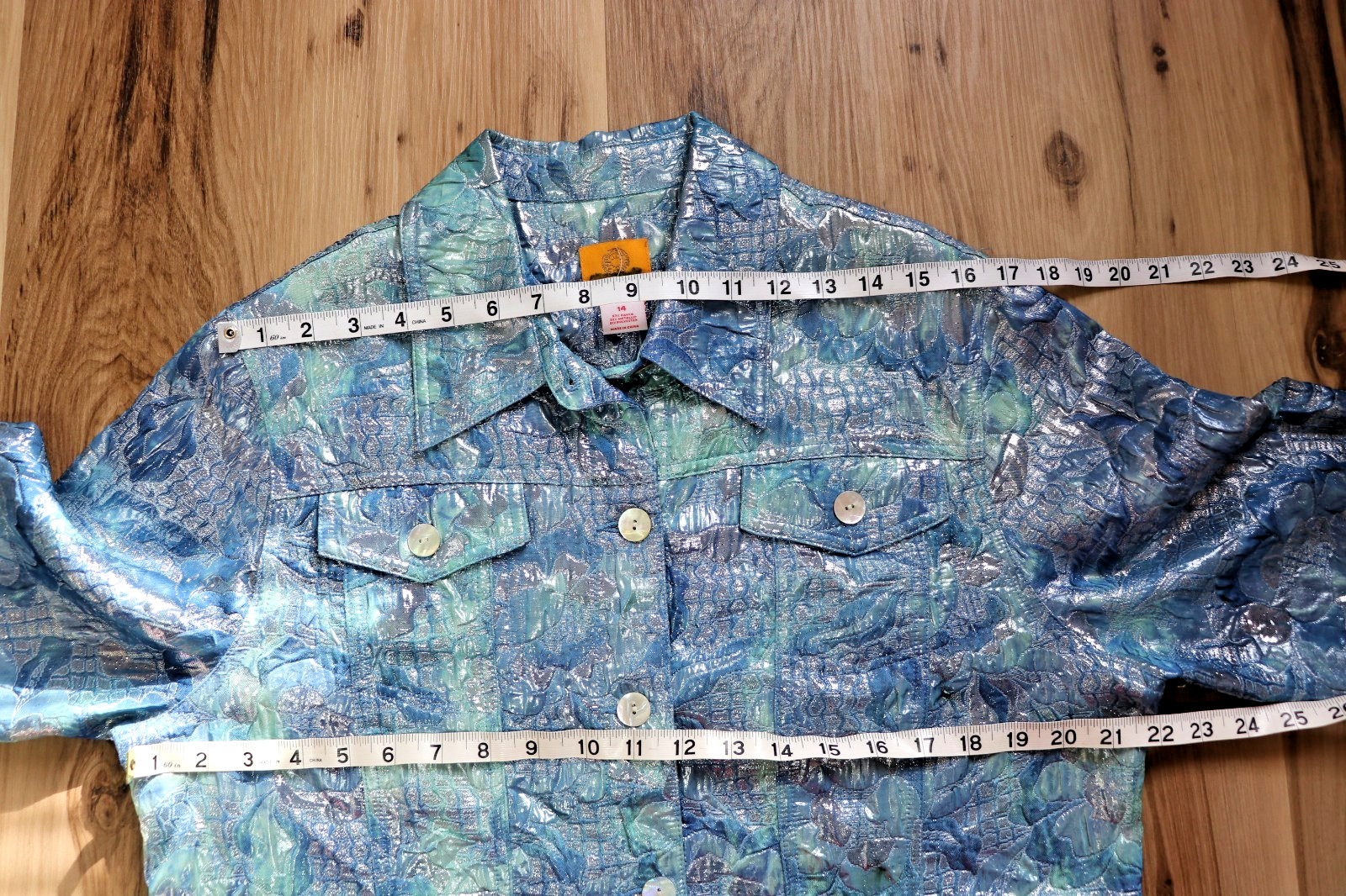 Ruby Rd. Shiny Button Front Long Sleeve Blazer Wo… - image 4