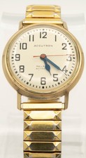 Reloj de colección Bulova Accutron Railroad aprobado 34 mm horquilla de afinación bisel 10KT GF